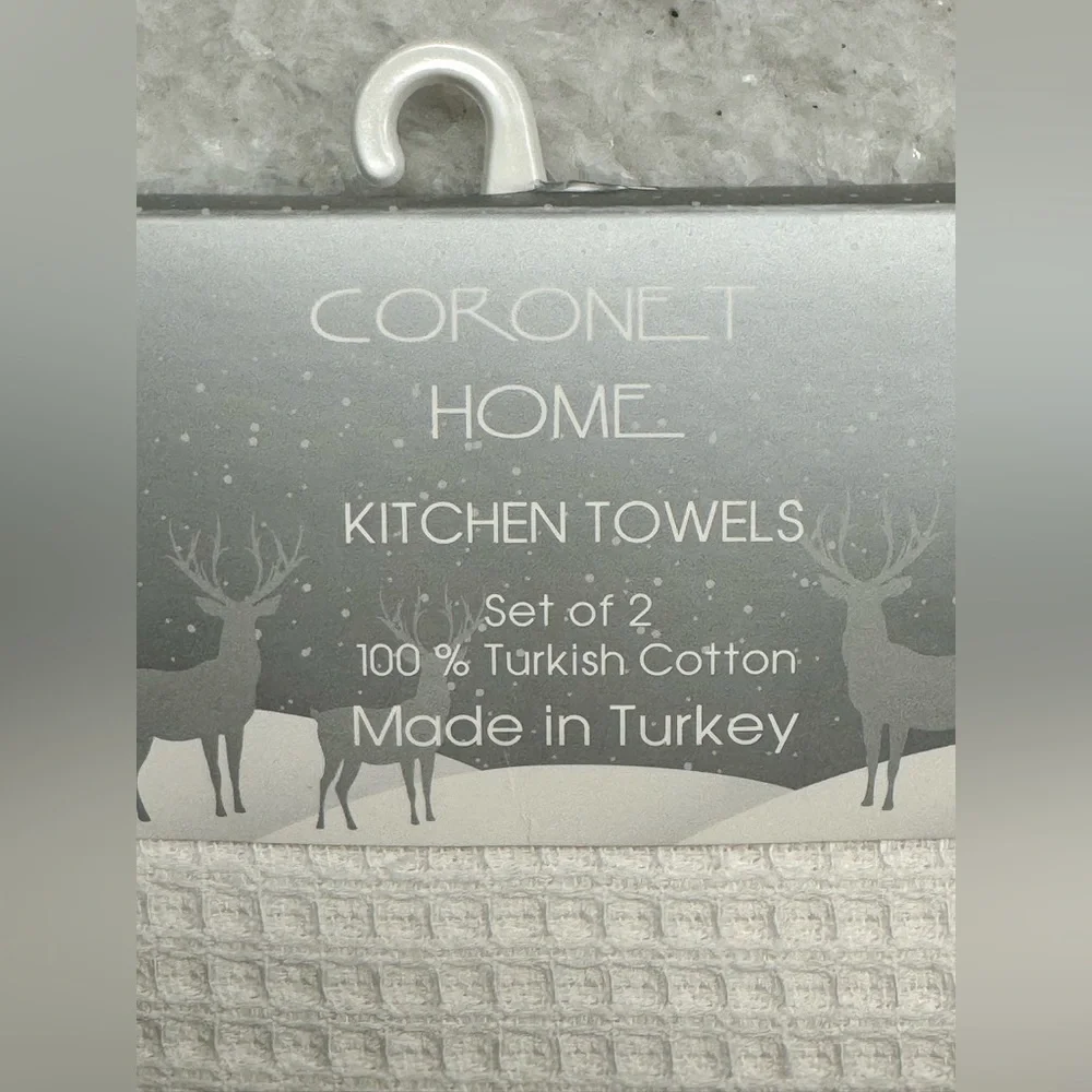 New Merry Christmas Pink Flamingo Turkish Cotton Kitchen Towels Set of 2